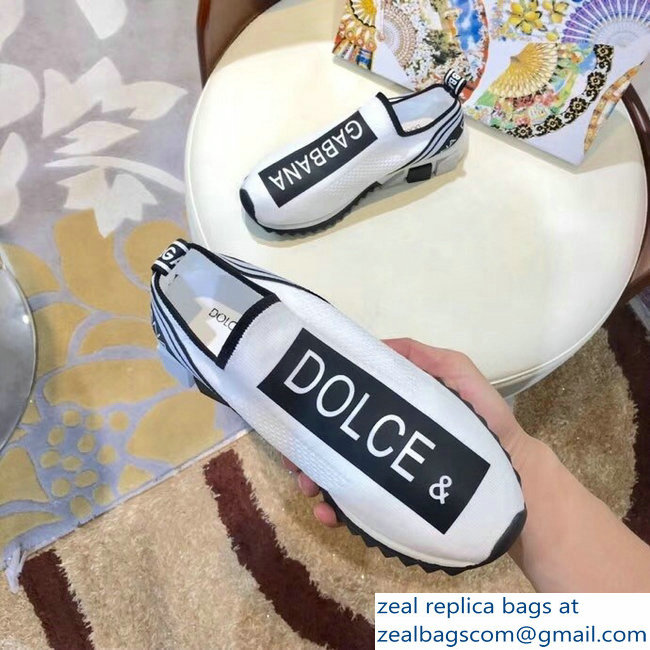 Dolce  &  Gabbana Branded Sorrento Lovers Sneakers White 2018